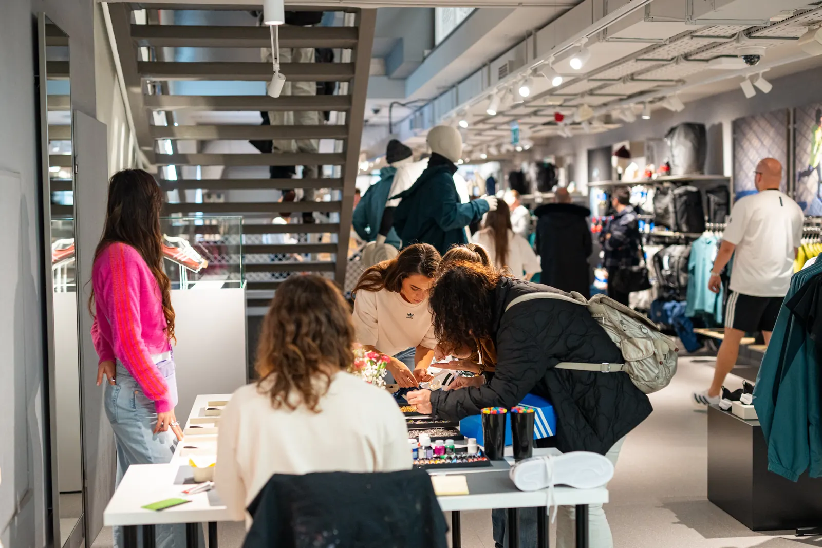 Sneaker customisation workshop at the adidas BCS store reopening